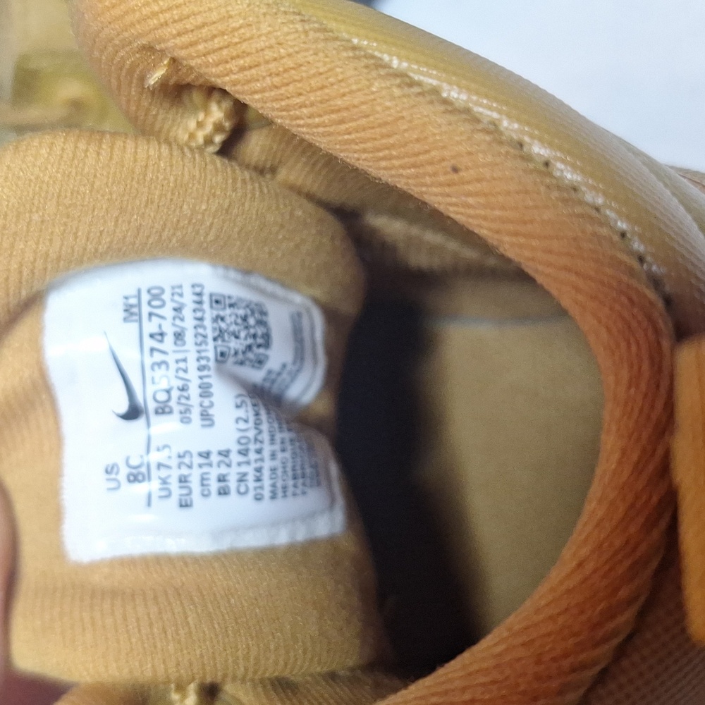 Nike Manoa Toddler Leather Sneaker Hiking Boot Tan Size 8C - Picture 6 of 7